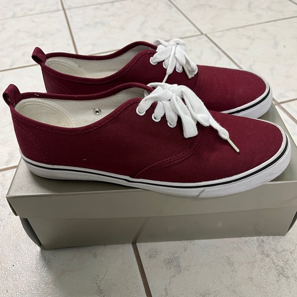Maroon Canvas Sneakers - Picture 2 of 6